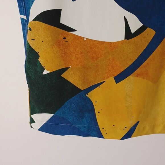 Zara Blue and Yellow Patterned Casual Shirt - Picture 2 of 15